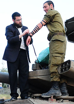 Tefillin and tzitzit during wartime